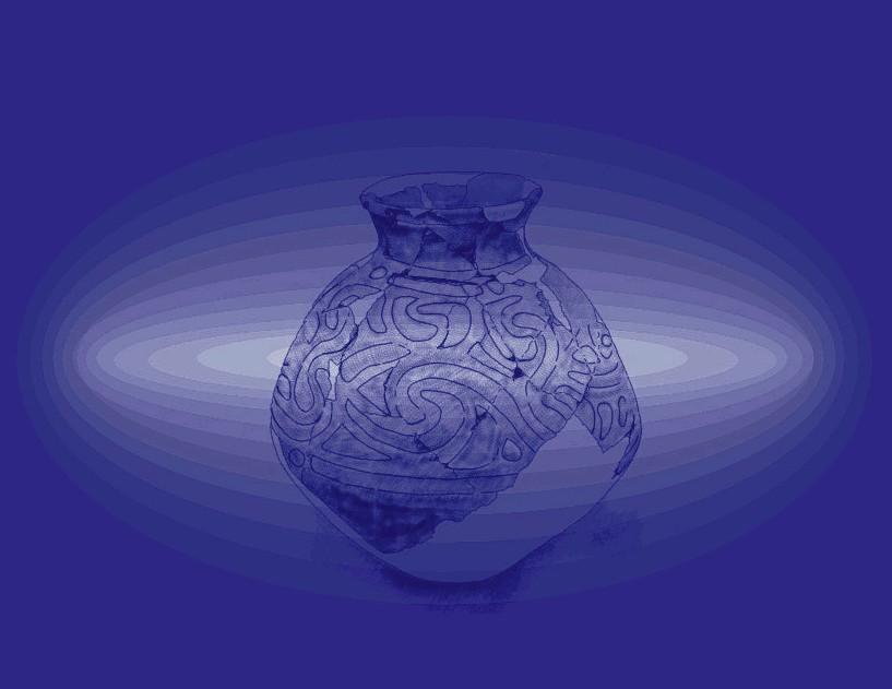 sitaji-2; 手描き 縄文の器